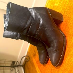 Topshop Black Leather Boots.  Size 38